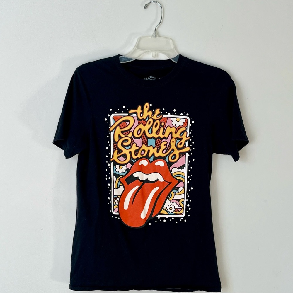 Rolling Stones Band Tee Black Small Retro/Vintage Inspired Aesthetic